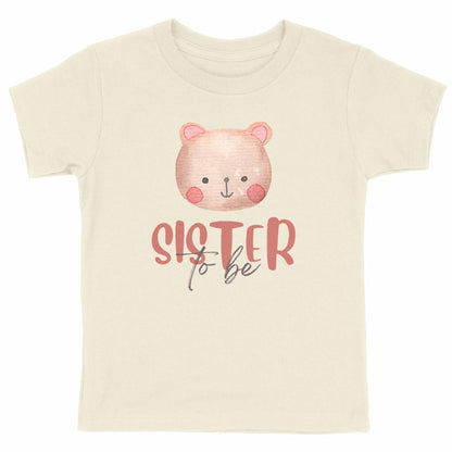 Geschwister T-Shirt "Sister to Be" Bär - vorderseite_natürlich
