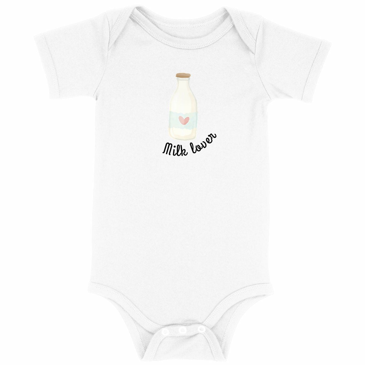 Baby Bodysuit: Familien T-Shirt für Milchliebhaber - vorderseite_weiß