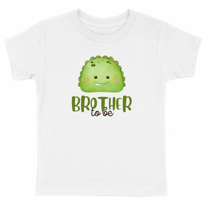 Geschwister T-Shirt: Monster grosser Bruder Bio-Baumwolle - vorderseite_weiß